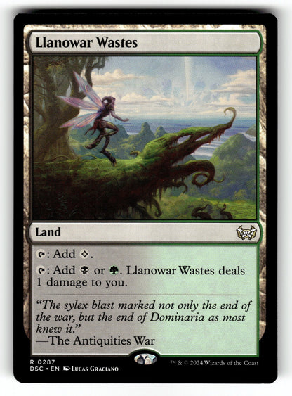 Llanowar Wastes – 287 DSC: Commander: Duskmourn: House of Horror R NM