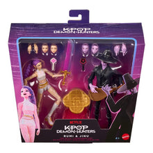 Kpop Demon Hunters Rumi & Jinu Final Battle Action Figure Set, 4 Accessories, Swappable Hands & Faces