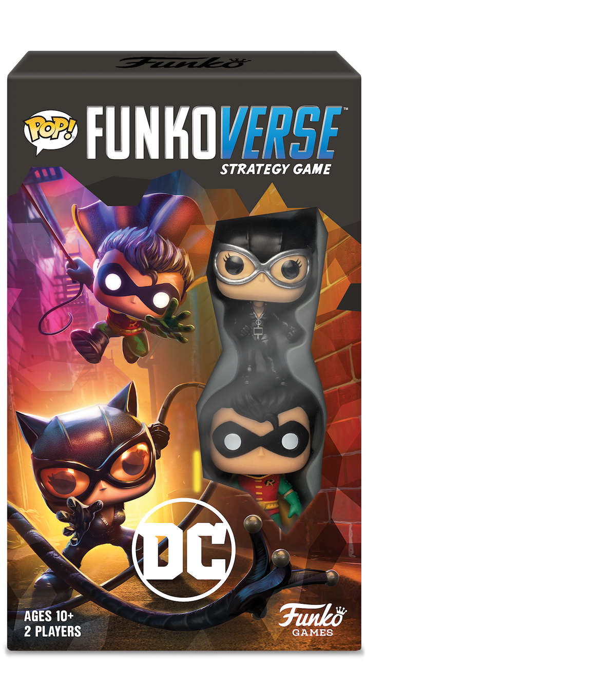 Funko Funkoverse Extension DC Comics Super Heroes Board Game and 2 Characters